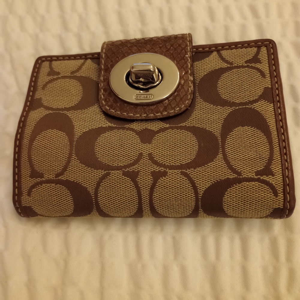 Coach Brown and Tan Wallet